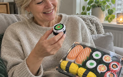 Kundbild av sushi-strumpor