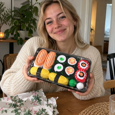 Kundbild av sushi-strumpor