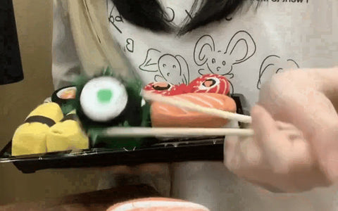 Kundbild av sushi-strumpor